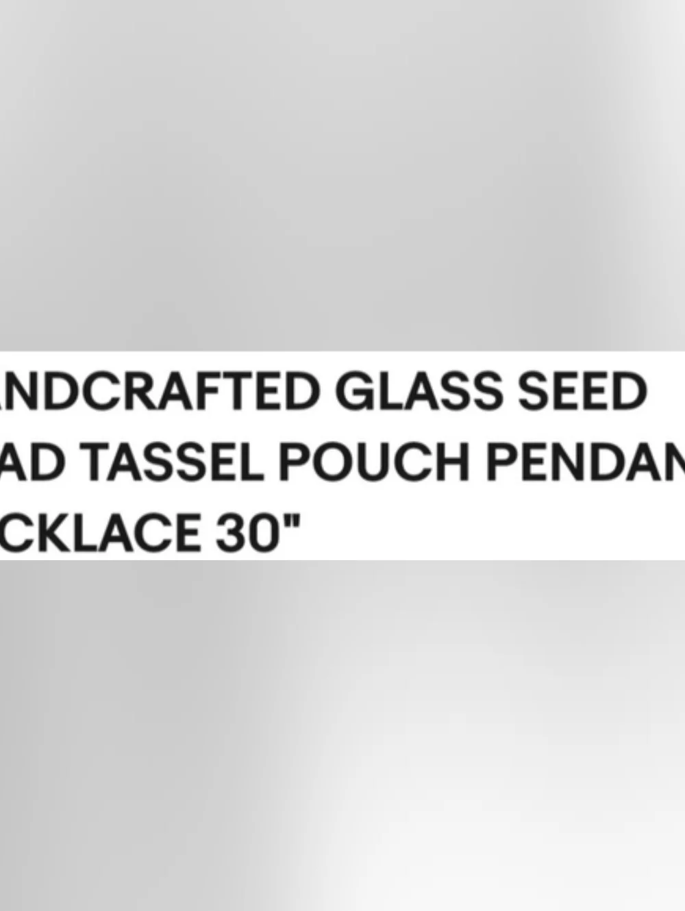 Handmade Orange & Green Beaded Fringe Necklace Glass Seed - Picture 5 of 5